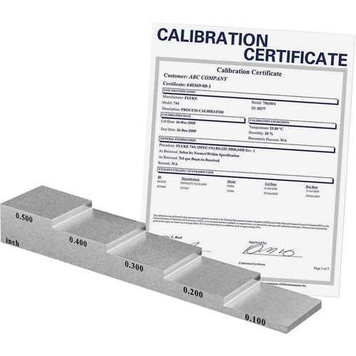 5-Step Calibration Block with Calibration Certificate WestPier