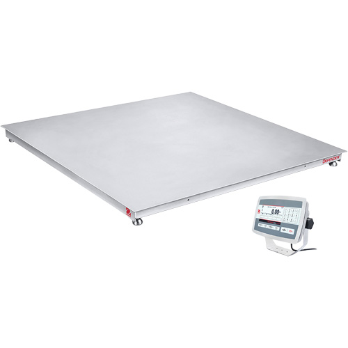 DEFENDER 5000 Washdown Floor Scale, 2500 lbs. Capacity, 48" W x 48" L WestPier