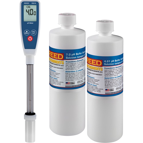 Long Stem pH Meter & 4pH/7pH Buffer Solution Kit WestPier