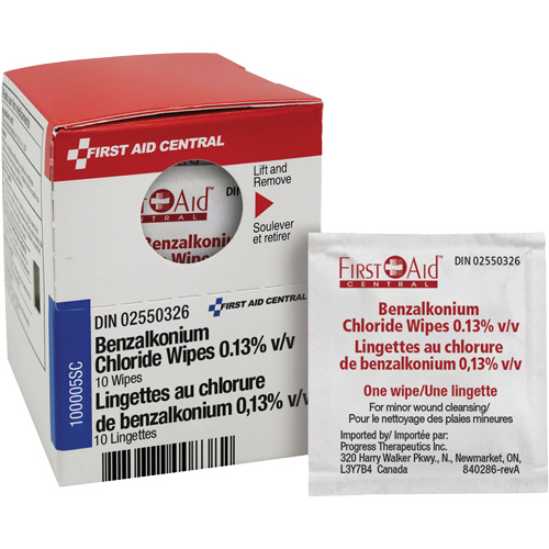 SmartCompliance Refill Benzalkonium Chloride Wipes 0.13% v/v, Towelette, Antiseptic WestPier