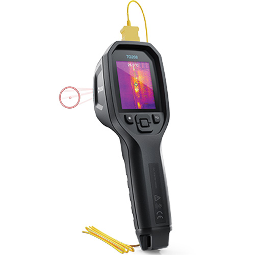 Cam&eacute;ra d'imagerie thermique IR 24:1 avec laser Bullseye et thermocouple de type K, 160 x 120 pixels, -10° - 45°C (14° - 113°F), 70 mK WestPier