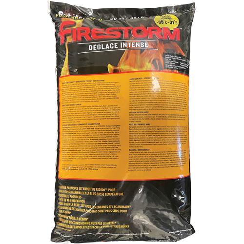 Produits de d&eacute;glaçage intense Firestorm, Sac, 44 lb (20 kg), Point de fonte -35°C (-31°F) WestPier