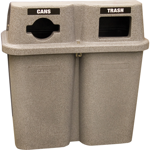 Contenants de recyclage Bullseye, Bord de rue, Plastique, 2 x 22 gal. US WestPier