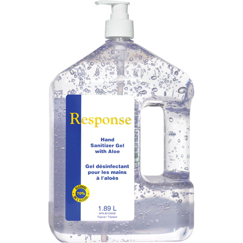 Response&reg; Hand Sanitizer Gel with Aloe, 1890 ml, Pump Bottle, 70% Alcohol WestPier