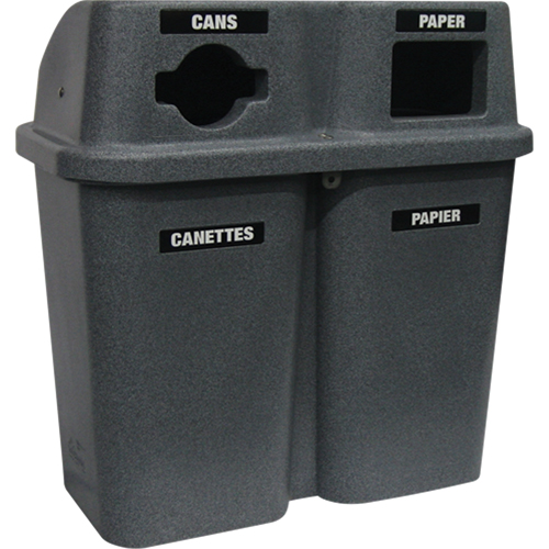 Contenants de recyclage Bullseye, Bord de rue, Plastique, 2 x 22 gal. US WestPier