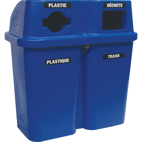 Contenants de recyclage Bullseye, Bord de rue, Plastique, 2 x 22 gal. US WestPier