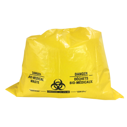 Sacs pour d&eacute;chets bio-m&eacute;dicaux Sure-Guard, Biorisque, 29" lo x 21-1/2" la, 2 mil WestPier