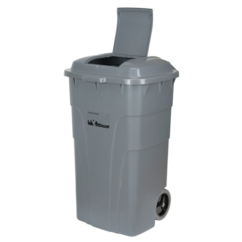 Roll Out Garbage Bin, Polyethylene, 65 US gal. WestPier