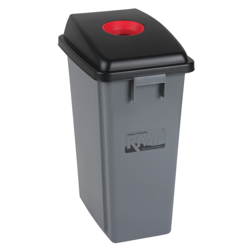 Bac &agrave; d&eacute;chets et de recyclage avec couvercle de classification, Plastique, 16 gal. US WestPier