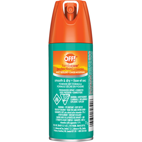 OFF! Family Care&reg; Insect Repellent, 15% DEET, Aerosol, 2.5 oz. WestPier