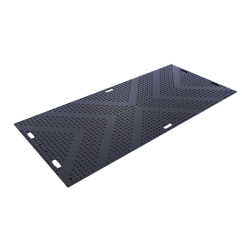 LibertyMat&reg; Medium-Duty Ground Protection, 4' x 8', High Density Polyethylene, Textured, Black WestPier