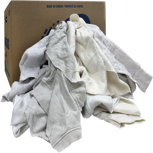 Wiping Rags, Fleece, White, 20 lbs. WestPier
