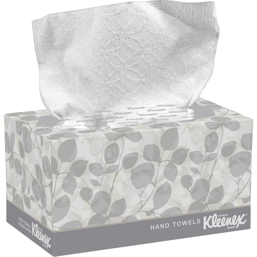 Essuie-mains Kleenex dans une boîte POP-UP*, 1 pli, 10-1/2" lo x 9" la, 120 /pqt WestPier