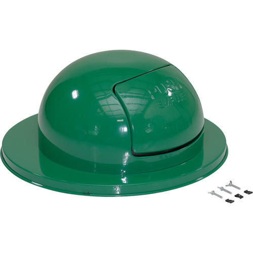 Drum Waste Disposal Top, Dome Lid, Metal, Fits Container Size: 23-1/2" Dia. WestPier