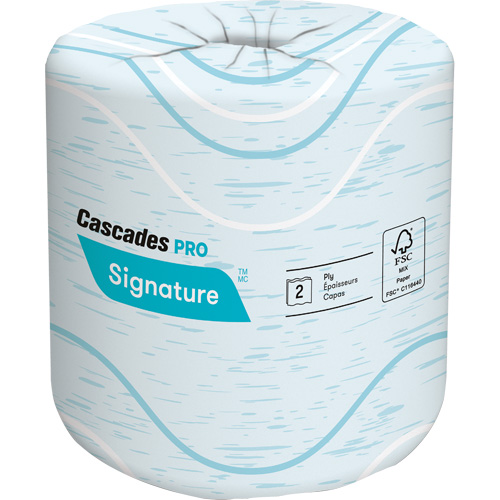 Pro Signature Toilet Paper, 2 Ply, 400 Sheets/Roll, 133' Length, White WestPier