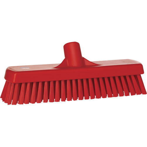Brosse &agrave; r&eacute;curer pour planchers et murs, Crins Ferme, 12", Polyester, Rouge WestPier