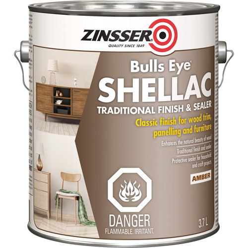 Zinsser&reg; Bulls Eye&reg; Shellac Sealer, Amber, 3.7 L WestPier