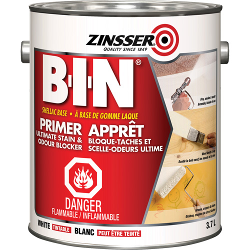 Appr&ecirc;t-scellant &agrave; base de gomme-laque B-I-N, 3,7 L, Gallon, Blanc teintable WestPier
