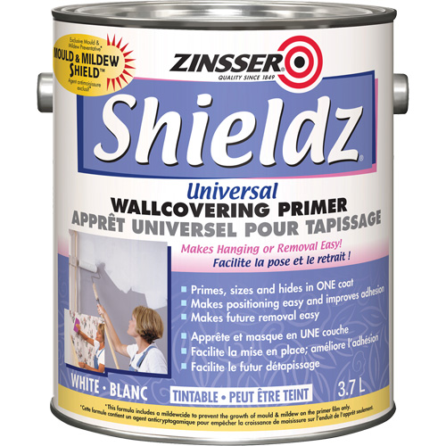 Shieldz&reg; Universal Wall Covering Primer, 3.7 L, Gallon, Tintable White WestPier