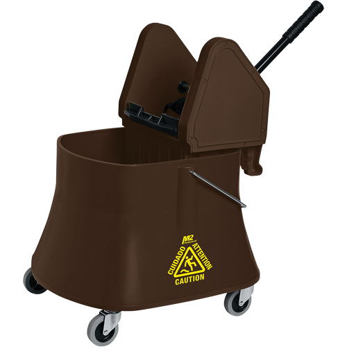 Champ Bucket & Wringer Combo, Down Press, 10 US Gal.(40 Quart), Brown WestPier