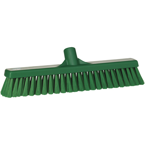 Small Particle Push Broom Head, Fine Bristles, 16-1/2", Polyester, Green WestPier