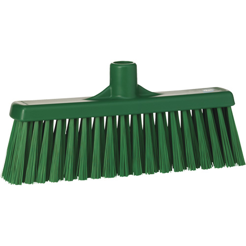 Upright Broom Head, Medium Bristles, 12", Polyester, Green WestPier