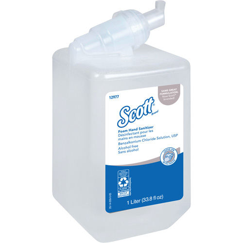Scott&reg; Essential Alcohol Free Foam Hand Sanitizer, 1000 ml, Cartridge Refill, 0% Alcohol WestPier