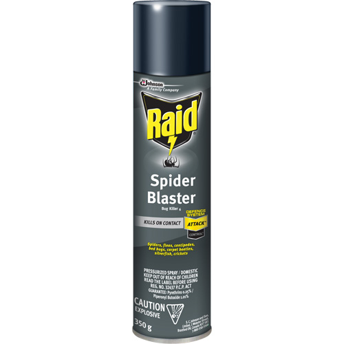 Insecticide exterminateur daraign&eacute;es Raid, 350 g, Canette a&eacute;rosol, &agrave; base de solvant WestPier