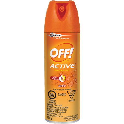 Insectifuge Off! Active, DEET &agrave; 15 %, A&eacute;rosol, 170 g WestPier