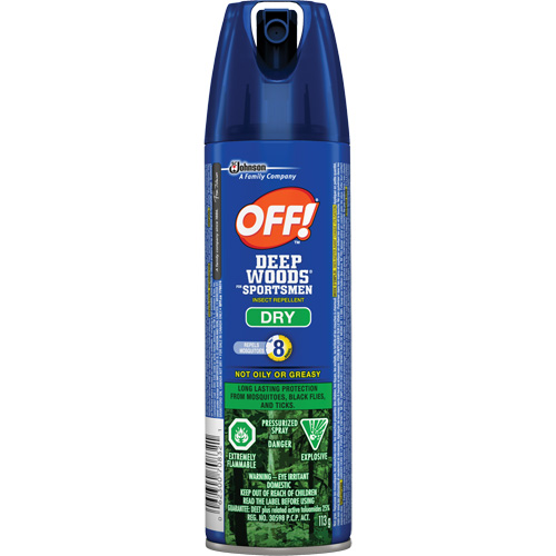 Insectifuge sec pour sportifs Off! R&eacute;gions sauvages, DEET &agrave; 30 %, A&eacute;rosol, 113 g WestPier