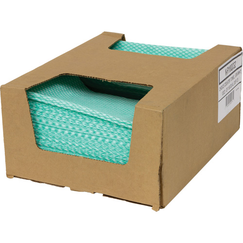 SaniWorks&reg; Choice Counter Cloths, Green/White WestPier