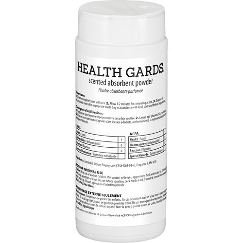 Poudre absorbante parfum&eacute;e Health Gards, 16 oz, Canette WestPier