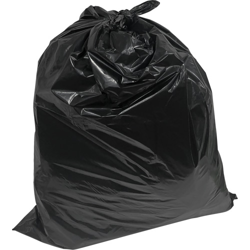 Contractor Garbage Bags, 2X Strong, 35" W x 50" L, 1.9 mils, Black, 194 L (44 Gal.) Capacity WestPier