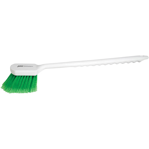 Long Handle Detail Brush, 20" L, PVC Bristles, Green WestPier