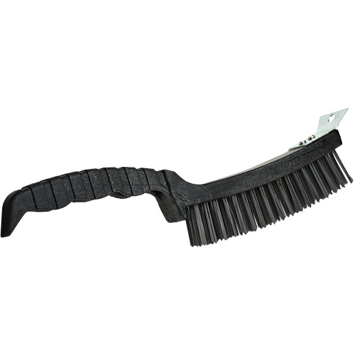 Scratch Brush, Steel, 4 x 17 Wire Rows, 12" Long WestPier