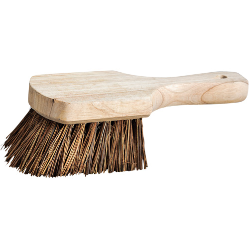 Short Handle Pot Brush, Stiff Bristles, 9" Long, Brown WestPier