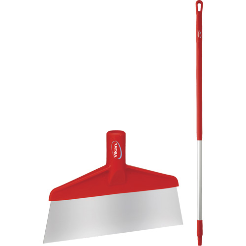 Grattoir &agrave; plancher avec manche, Rouge, 9-3/5" la x 55-9/10" lo WestPier