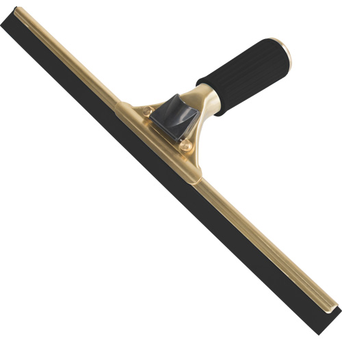 Handheld Window Squeegee, 14", Rubber, Brass Frame WestPier
