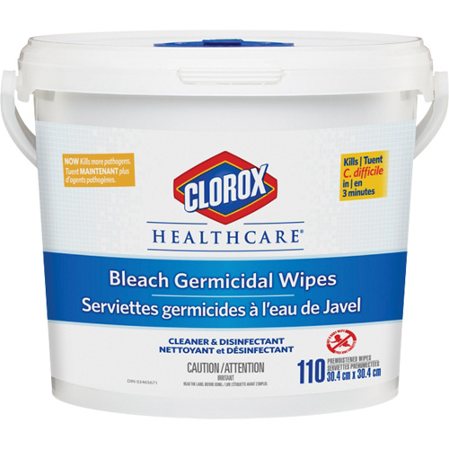Lingettes d&eacute;sinfectantes &agrave; l'eau de Javel Healthcare, 110 lingettes WestPier