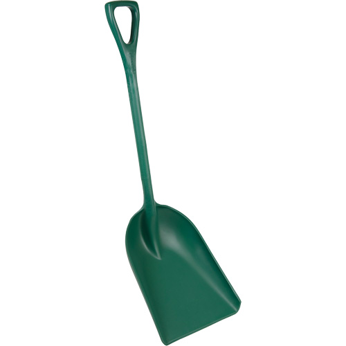 Pelle monobloc perceptible par d&eacute;tecteur de m&eacute;tal, Lame 13-3/4" x 17", Longueur de 42-1/2", Plastique, Vert WestPier
