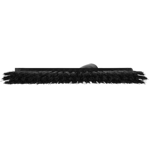 Dustpan Broom with Angled Thread, Medium Bristles, 10", Polyester, Black WestPier