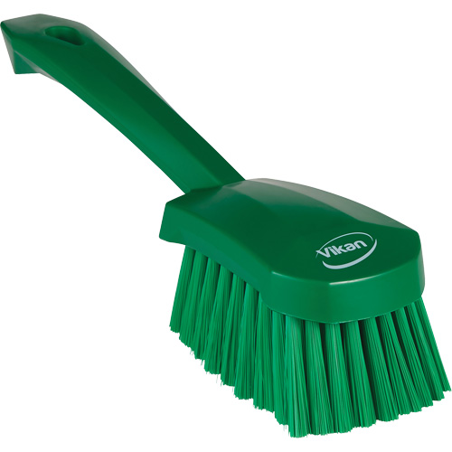 Brosse &agrave; r&eacute;curer avec manche court, Soies Doux, Longueur de 10-1/2", Vert WestPier