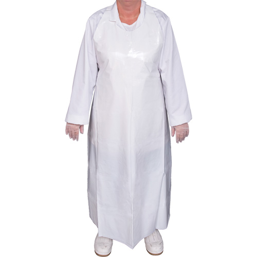 Top Dog 8 Mil. Apron, Polyurethane, 50" L x White WestPier