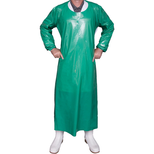 Top Dog 6 Mil. Gown, X-Large, Green, Polyurethane WestPier