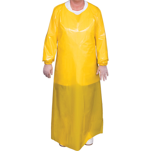 Top Dog 6 Mil. Gown, Large, Yellow, Polyurethane WestPier
