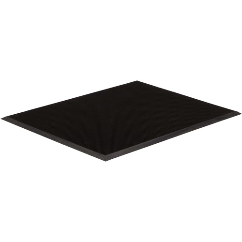 Tapis dentr&eacute;e Gritstop Fingermat, Caoutchouc, Grattoir Type, Motif Style pointe de doigt, 3' x 5', Noir WestPier