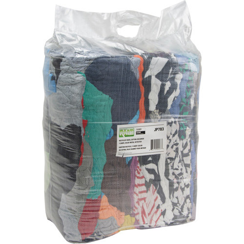 Recycled Material Wiping Rags, Cotton, Mix Colours, 25 lbs. WestPier
