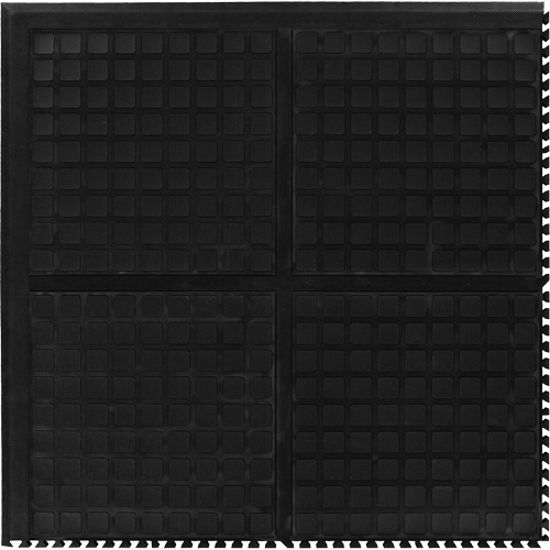 Hog Heaven III Comfort Modular Centre Tile, Corrugated, 3' x 3' x 3/4", Black, Nitrile WestPier