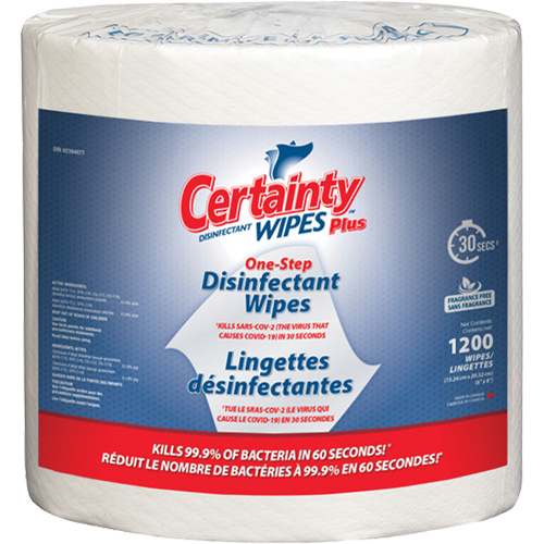 Plus Disinfectant Wipes, 8" x 6", 1200 Count WestPier