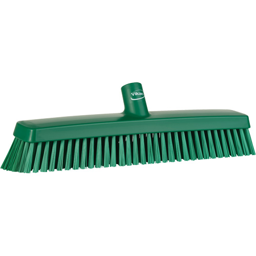 Push Broom Head, Fine/Stiff Bristles, 16-1/2", Polyester/Polypropylene, Green WestPier